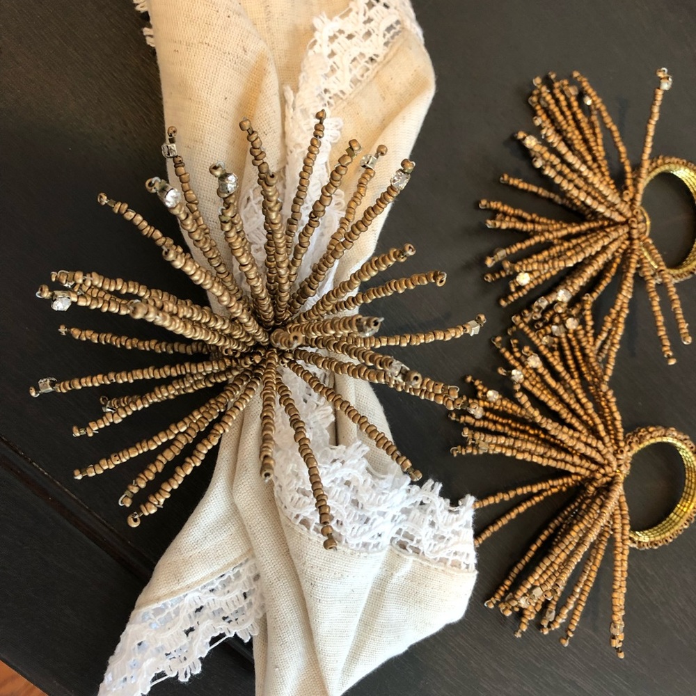 Pier 1 napkin rings (set of four)